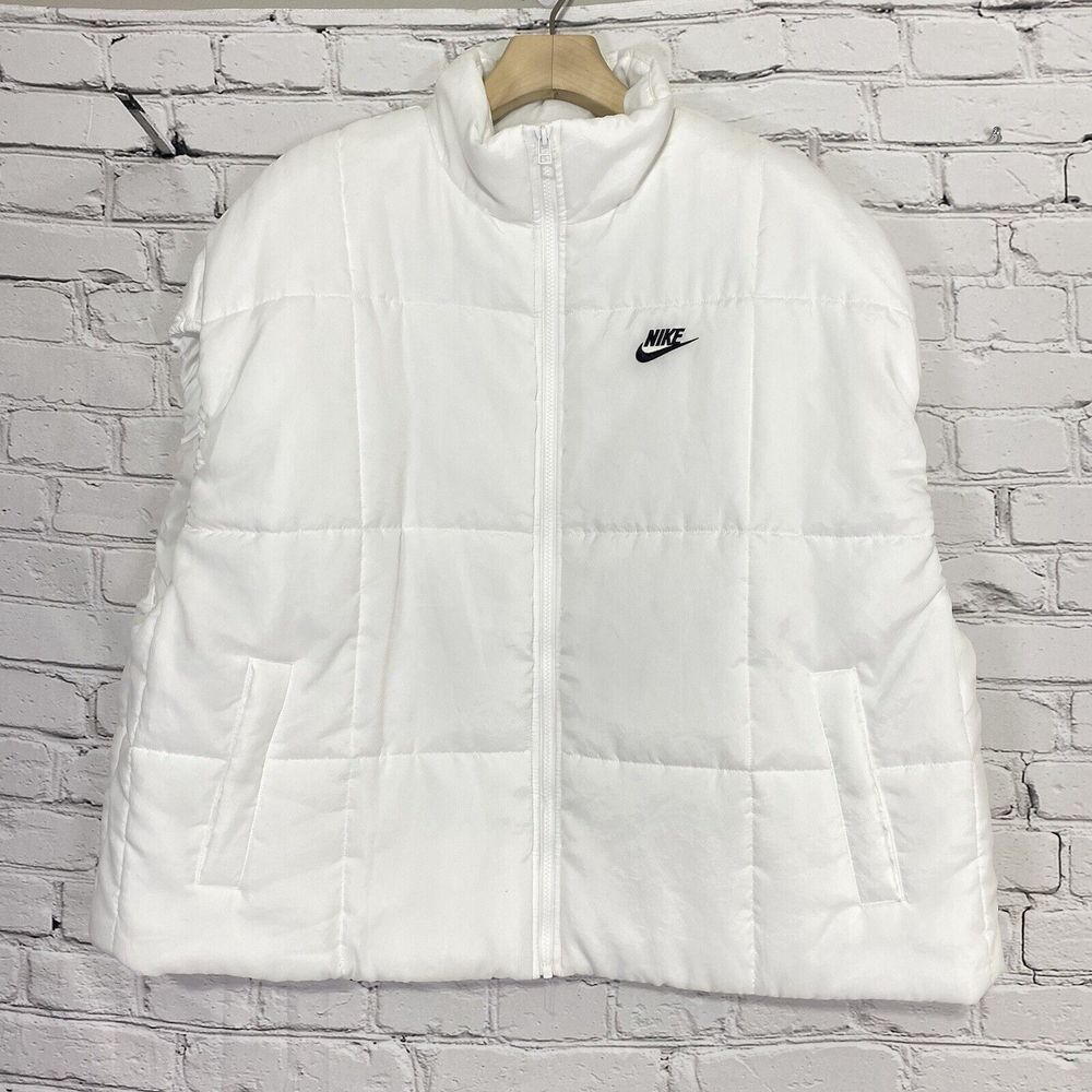 Nike Sportswear Women's XL Classic Puffer Therma-FIT Loose Vest White FB7679-100